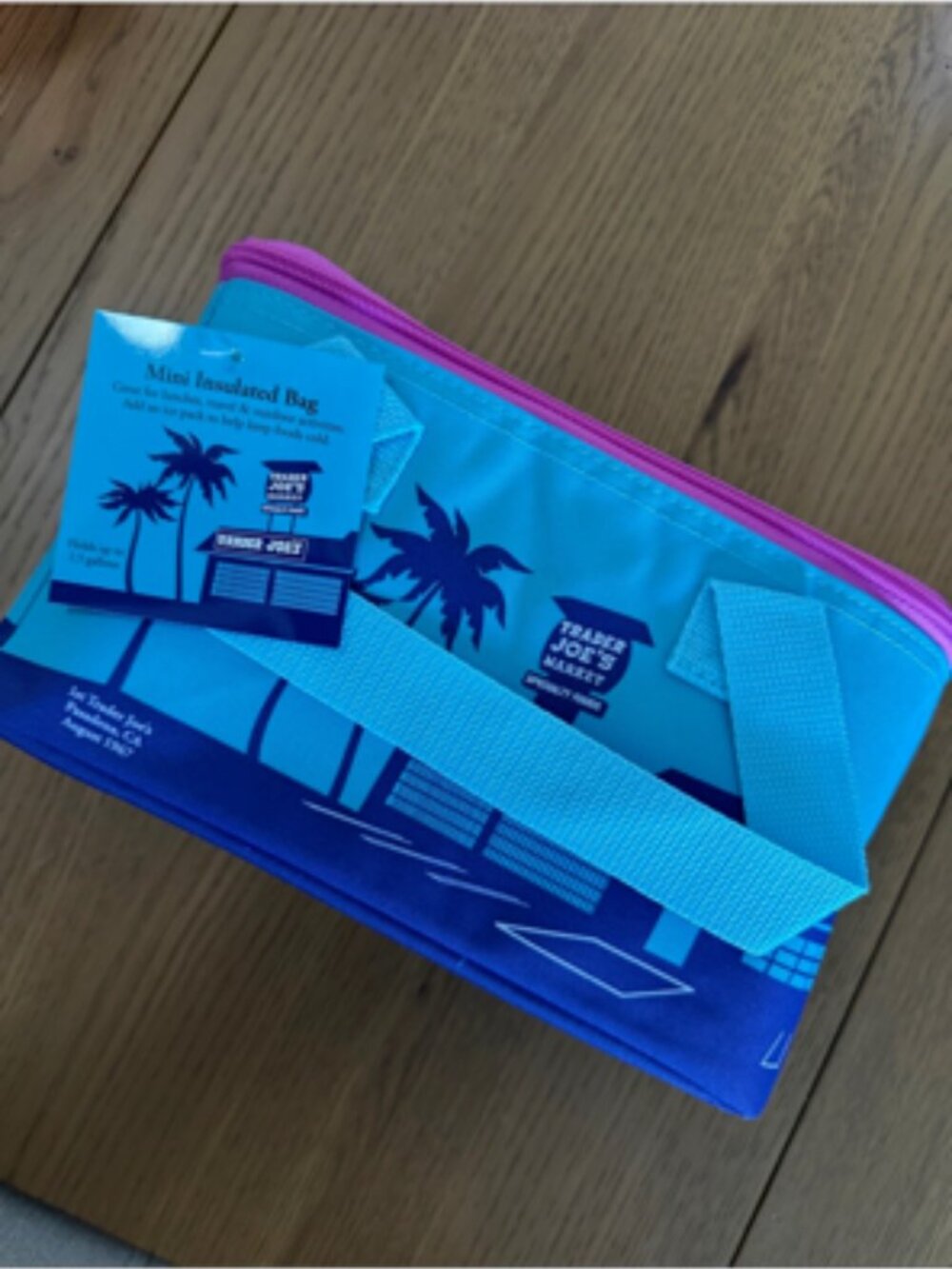 JUST DROPPED! Trader Joe's Aqua & Purple Mini Insulated Lunch Bag